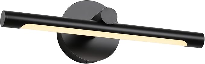 JUSHENG Black Picture Light Hard-Wired 16.34'' Inch, Modern Dimmable LED Picture Lights for Paintings Full Metal Gallery Light Wall Art Light 7W 3000K 110V AC