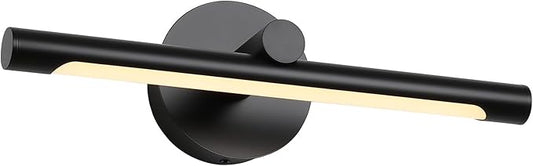 JUSHENG Black Picture Light Hard-Wired 16.34'' Inch, Modern Dimmable LED Picture Lights for Paintings Full Metal Gallery Light Wall Art Light 7W 3000K 110V AC