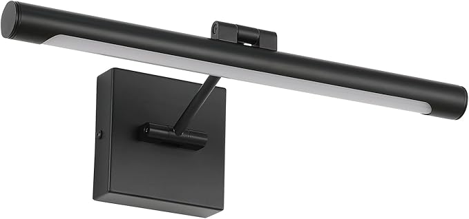 Joosenhouse LED Picture Light Fixtures 16.53" Inches Long Modern Black Wall Lamps with Rotatable Lighting Tube Picture Frame Lights for Paintings 9W(50W Eqv.) Hardwired Connection 3000K