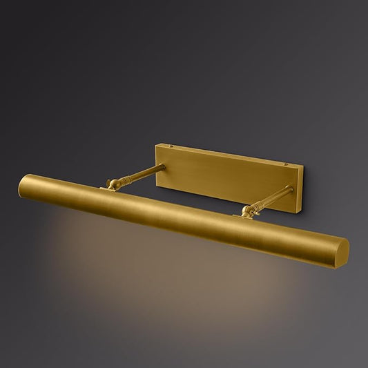 Brass Picture Light for Wall Gold Wall Sconces for Gallery 24" Linear Picture Light Hardwired, 3-Light Gold Art Light, Dimmable Lamp, 270° Picture Frame Light for Bedroom, Living Room, Hallway