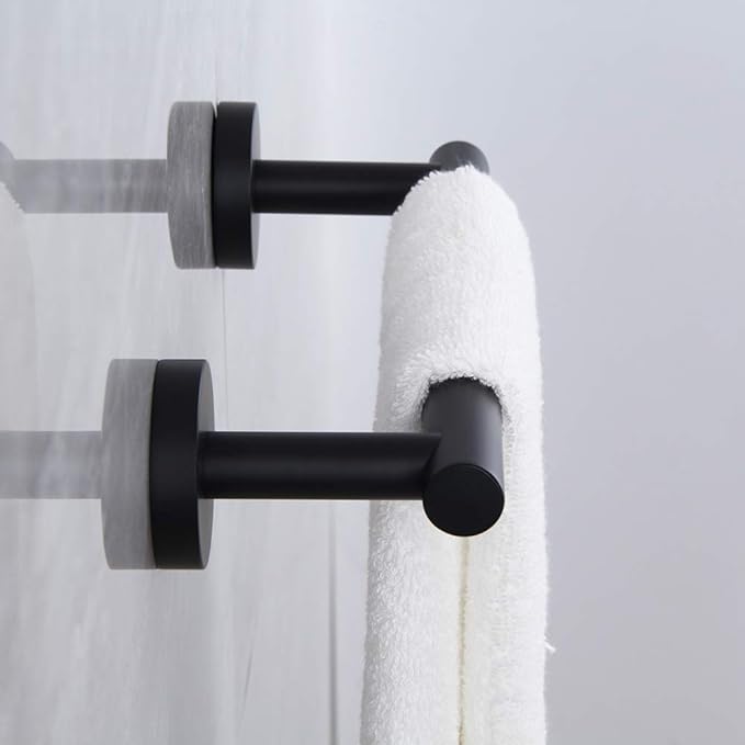 9-Inch Matte Black Hand Towel Bar SUS 304 Stainless Steel Towel Rack Holder for Bathroom Wall Mount