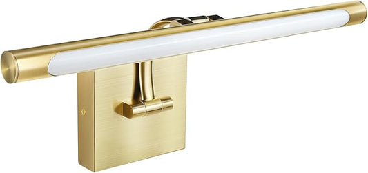 JO.KO 15.75 Inch LED Picture Lights for Wall Hardwired, Poster Art Gallery Light 10-100% Dimmable, 3000k Warm White Gold Wall Sconces 7W CRI90 for Gallery Artwork, Paintings and Bathroom