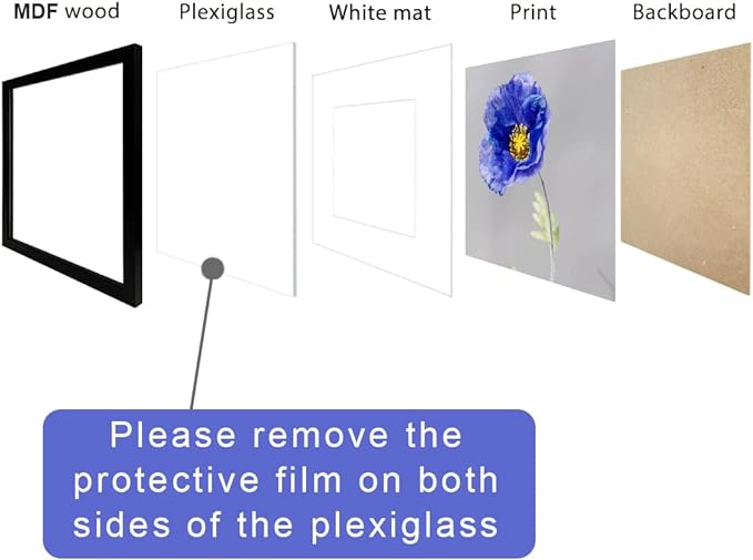 VNVNK 18x24 Frame Black Picture Frame-1 PCS, Perfect for 18x24 Inch Picture without Mat or 16x20 Inch Picture with Mat, Home Wall Decor Picture Frame