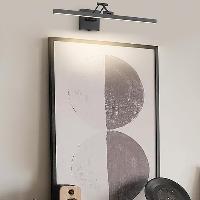 Black Picture Lights for Paintings Dimmable Gallery Light Hardwired LED Wall Art Lighting Display Artwork Lamps 23.6 Inch 14W 3000K Warm White