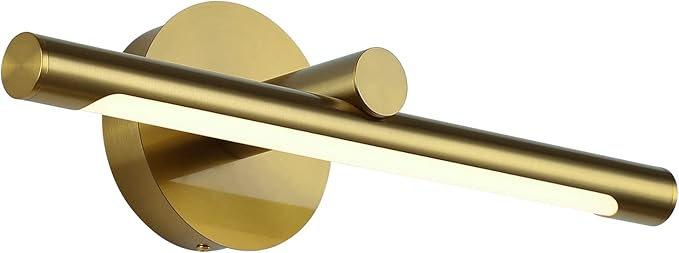 JUSHENG Picture Lights for Wall Gold Hard-Wired Connection Gallery Light Dimmable Modern LED Picture Light Artwork Light 16.33'' Inch 7W Warm White