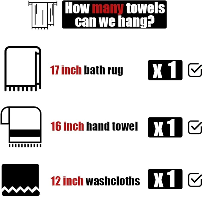 JQK Bath Towel Bar, 20.5 Inch 304 Stainless Steel Thicken 0.8mm Towel Rack Bathroom, Towel Holder Brushed Finished Wall Mount, Useable Length 18 Inch TB110L18-BN