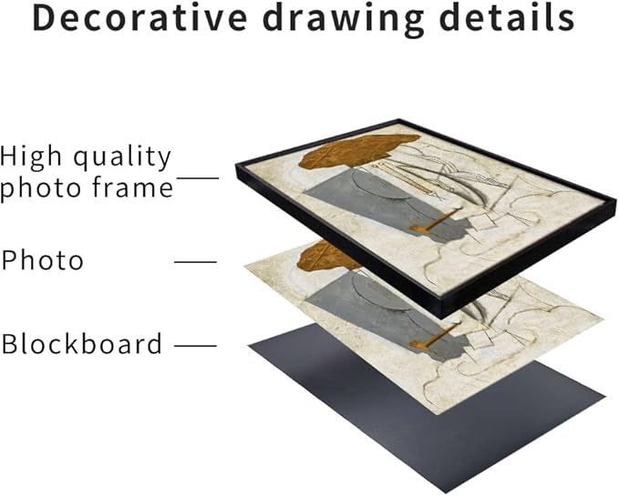 FCHUI Large Size Framed Wall Art, Boho Set of 3, Mid Century Modern Decor 24" x 32", Minimalist Black Beige Neutral Abstract Portrait Canvas Prints Wall Decor for Bedroom Living Room Bathroom