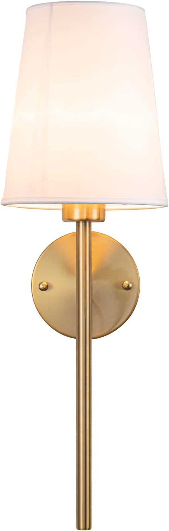 Battery Operated Wall Sconce with Remote,White Fabric Shade Wall Sconce Set Of 2 Battery Powered Sconces Wall Lighting Indoor Wireless Dimmable Wall Lamp with 3 Color Temp Bulb for Bedroom Living Room