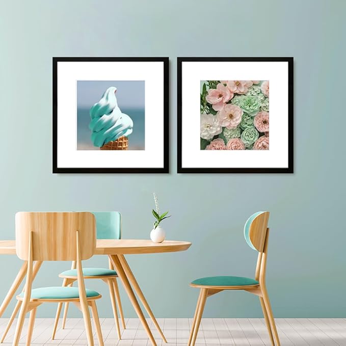 VNVNK 22x22 Frame Black, Perfect for 22x22 Inch Picture without Mat or 18x18 Inch Picture with Mat, Home Wall Decor Picture Frame-1 PCS