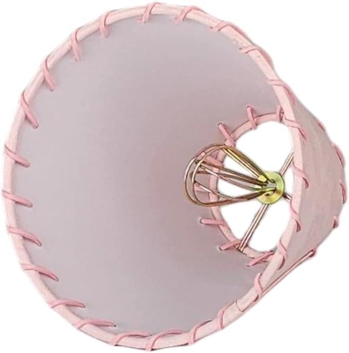 Royal Designs, Inc. CS-1120-6PNK Faux Leather Empire Chandelier Shade with Whipstitch Trim, 3 x 6 x 5, Pink