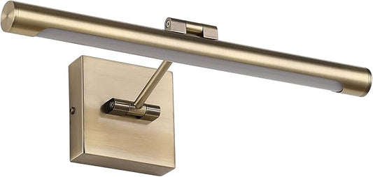 Joosenhouse Picture Light for Painting Dimmable Art Display Light with Adjustable Swing Arm for Picture Frame Light Artworking Portrait -Antique Bronze 7W Hardwired Connection Warm White