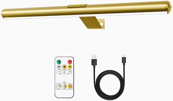 TINTINDOC Battery Operated Picture Light Painting Light with Remote, 16'' Wall Art Gallery Display Light,Full Metal Dimmable 300LM Wall Light for Picture Painting Dartboard Gallery Art