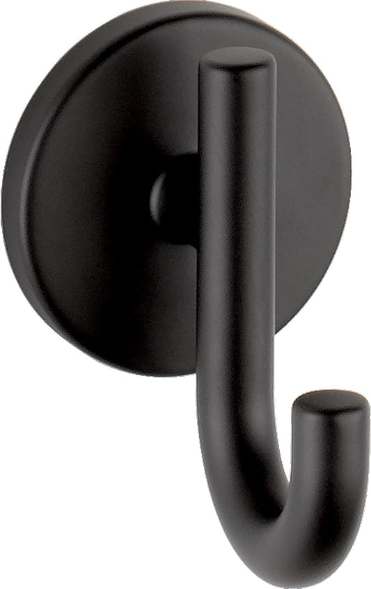 Delta Trinsic (1-Pack) Towel Hooks Matte Black Single Bathroom Hooks Wall Mounted for Robes & Towels Hand Towel Hook Holder Kitchen, Bathroom Accessories 75935-BL