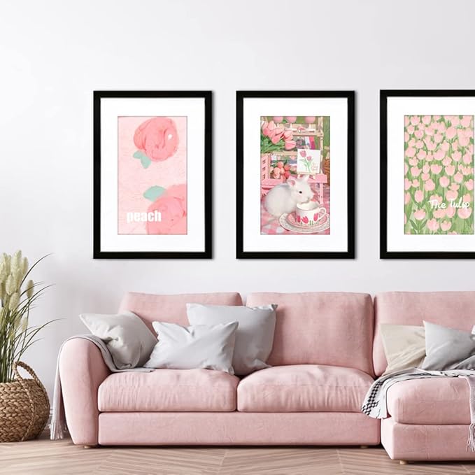 VNVNK 22x28 Frame Black, Perfect for 22x28 Inch Picture without Mat or 18x24 Inch Picture with Mat, Home Wall Decor Picture Frame-1 PCS