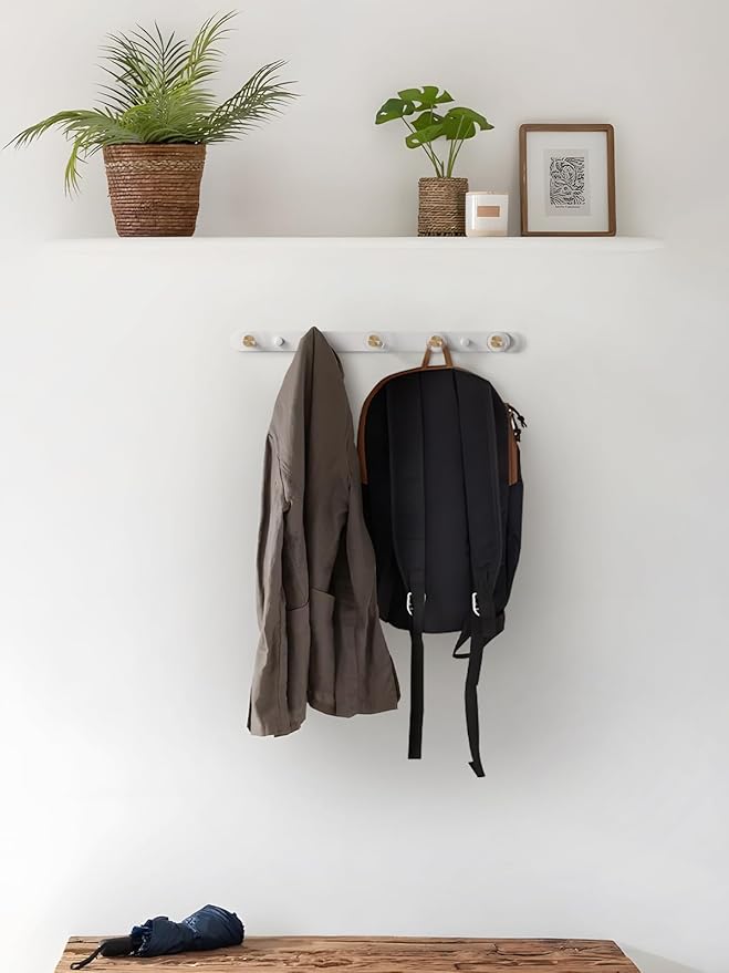 1 Pack Crystal Coat Rack Wall Mounted White Towel Hooks for Bathrooms Wall Hooks for Hanging Robe Coat Hooks Kitchen Decorative Heavy Duty Zinc Alloy