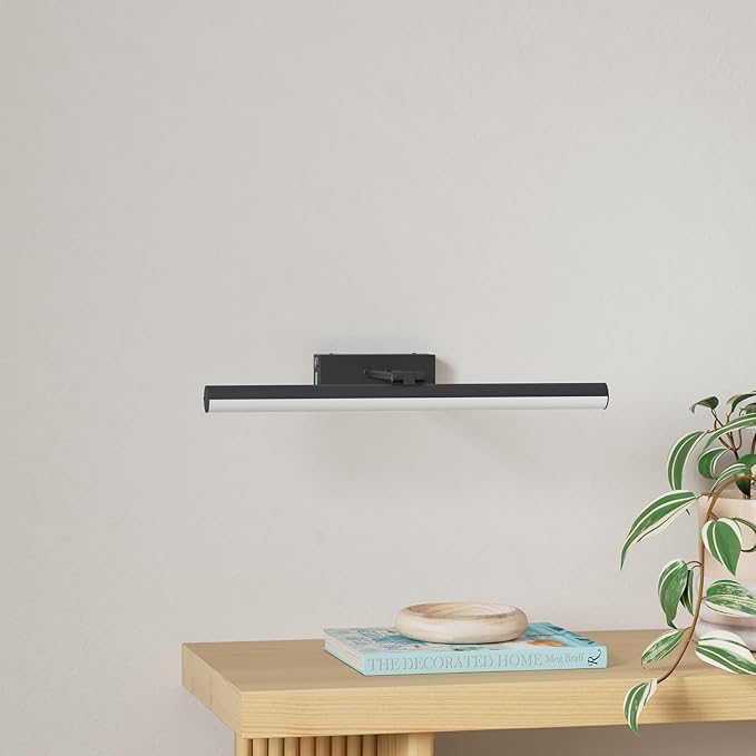 Black Picture Light, Battery Operated Painting Lighting with Remote,16 inch Led Art Lamp, Wirelless Wall Lamp,Rechargeable Picture Frame Light,Cordless Gallery Light