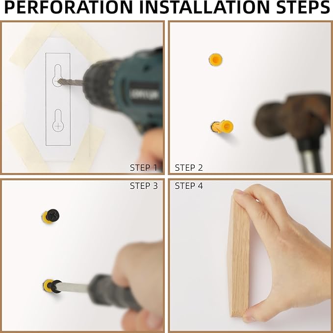 4 Pack Wood Wall Hooks Natural Wooden Coat Hooks Hat Hooks No Damage for Hanging Towels Clothes Adhesive Modern Home Decorative Gift (Triangles Beech)