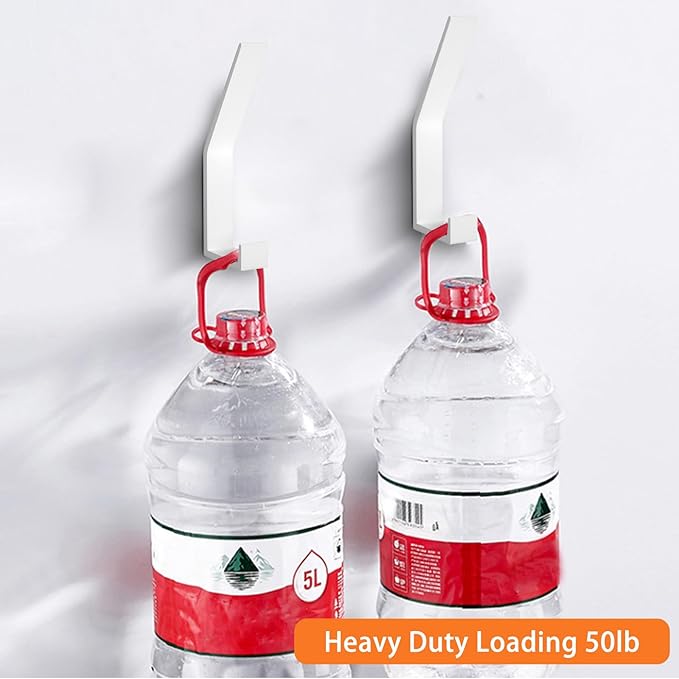 Coat Rack Hooks Wall Mounted, White 8Packs, Bath Towel Rope Hooks for Kitchen, Door, Cabinet, Bathroom, Foyers, Hallways, and Bedrooms