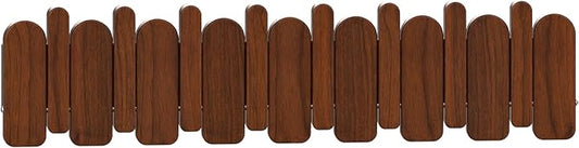 Wall Mounted Piano Key Hanger | Flip Style Hook | Entrance Wall Art Hook, Made of Oak Wood (3 Times Painted, 4 Times Polished) (Arc Walnut, 8Hooks)