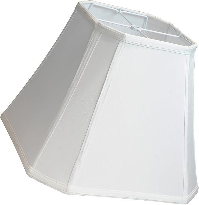 Lampshade Medium Lamp Shade 8" Top x 14" Bottom x 11" High (Spider) Natural Linen White Lamp Shades for Floor Lamp Bedside Lamp & Table Lamp Lampshades Replacement Hand Crafted Easy Assembly Required