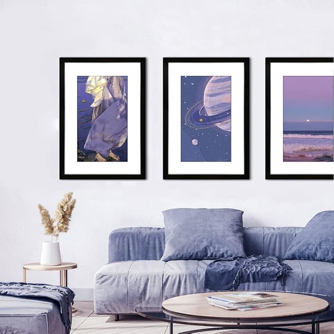 VNVNK 14x22 Frame Black, Perfect for 14x22 Inch Picture without Mat or 12x18 Inch Picture with Mat, Home Wall Decor Picture Frame-1 PCS