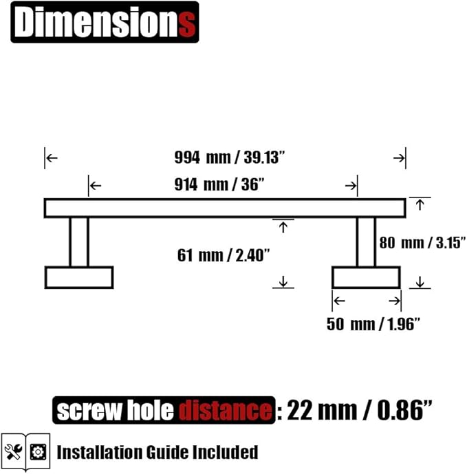 JQK Champagne Bronze Bath Towel Bar, 39 Inch 304 Stainless Steel Thicken 1mm Towel Rack Bathroom, Towel Holder Wall Mount, Useable Length 36 Inch, TB110L36-CB