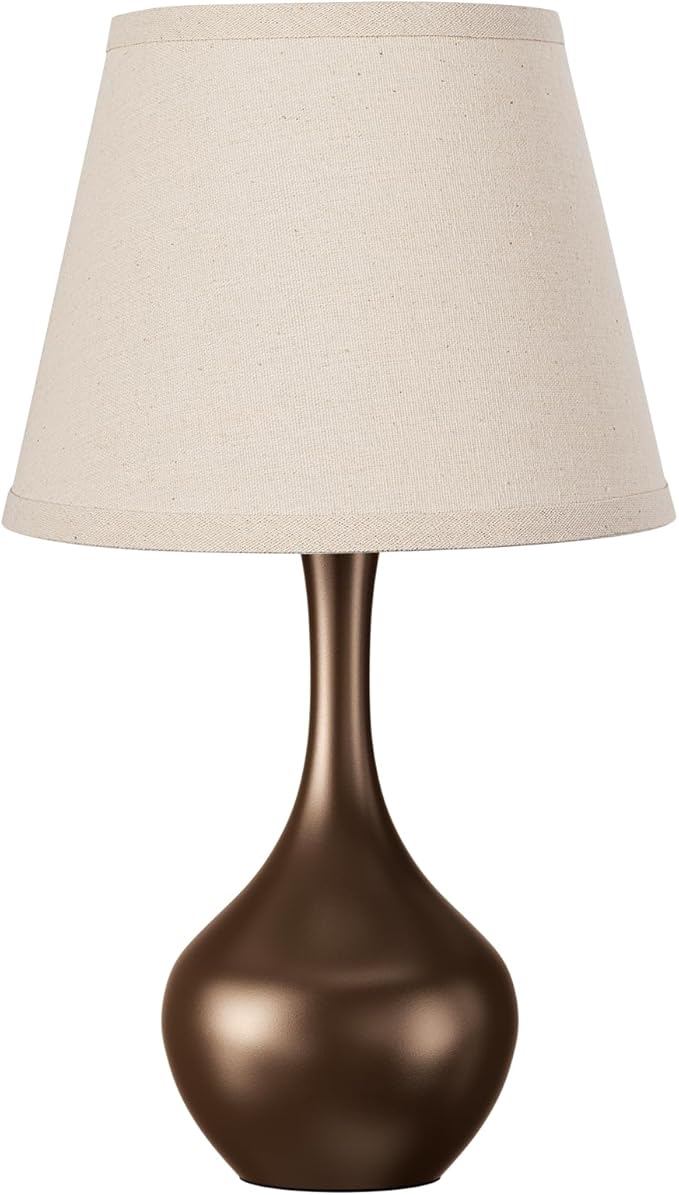 Seealle Touch Table Lamp for Bedroom, 3-Way Dimmable Small Bedside Lamps for Night Stands with Wires, Brown Desk Lamp for Kids Room, Office, Living Room, End Table(LED Bulb Included)