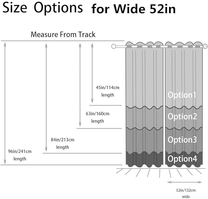 HOMEIDEAS Teal 100% Ombre Blackout Curtains for Bedroom, 52 X 84 Inches Long Room Darkening Gradient Light Blocking Thermal Insulated Grommet Drapes for Living Room, 2 Panels