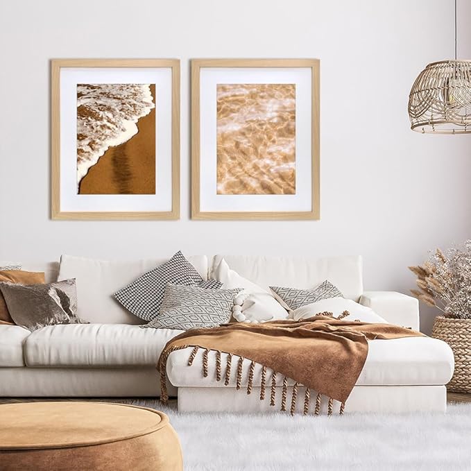 VNVNK 20x24 Frame Natural Wood Color, Perfect for 20x24 Inch Picture without Mat or 16x20 Inch Picture with Mat, Home Wall Decor Picture Frame-1 PCS