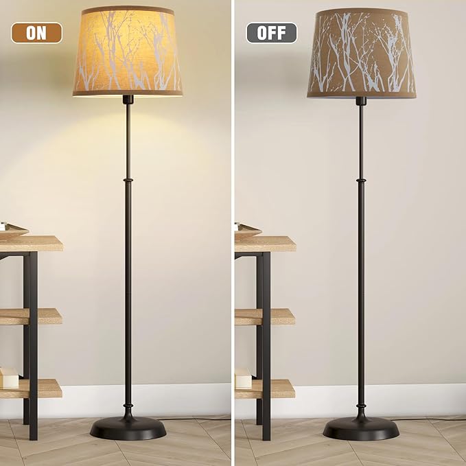 Bedside Lamp Shades Set of 2 Replacement, Drum Lampshades, 12.7" x 12.7" x 10 Inches Lampshades for Table Lamp, Floor Lamp, Pendant Light, Lamp Shade Harp Holder Included