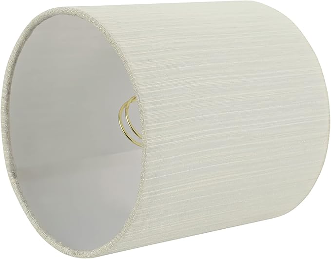 Aspen Creative 31192A Small Hardback Drum Shape Chandelier Clip-On Lamp Shade, Eggshell, 5" Top x 5" Bottom x 5" Height (Pack of 2)
