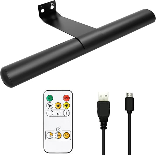 Battery Picture Light Painting Light for Wall with Remote Full Metal , Wireless Rechargeable Led Picture light with Dimmer Timer, Art Light for Painting 300Lumens, Gallery Light Dart Board Light