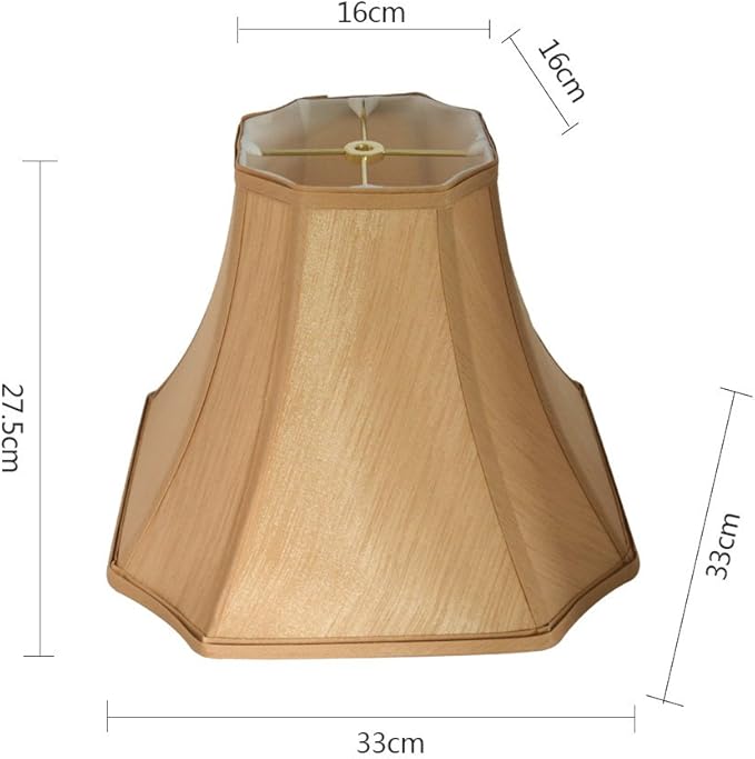 Tootoo Star Antique Octagonal Royal Bell Lamp Shade for Floor Lampshade and Table Lamp,(6.3x6.3) x(13x13) x10.8",Antique Gold