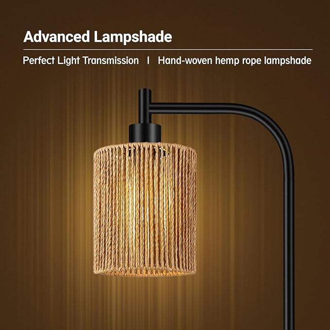 BoostArea Industrial Floor Lamp, Standing Lamp with Lampshade, 6W LED Bulb Included, Modern Floor Lamp with Foot Switch, Bright LED Lamp for Living Room and Bedroom, Office