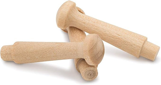 Woodpeckers Mini Wooden Shaker Pegs 1-3/4-inch w/ 3/16-inch Tenon, Pack of 50 DIY Wooden Wall Hooks, Wood Hooks for Hanging Jewelry