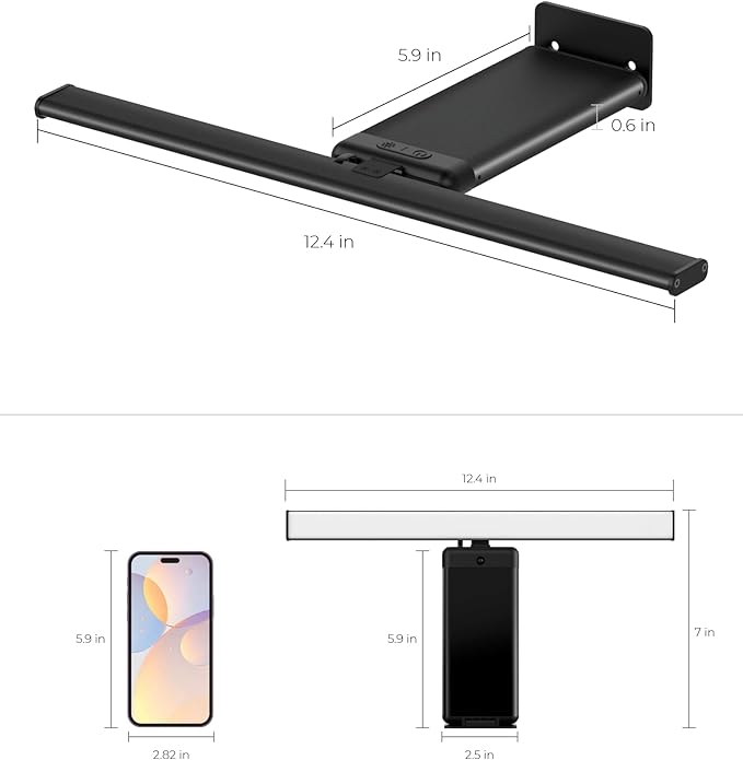 Wireless LED Picture Light for Wall Art with Remote, 3 Color Temps, Dimmable, 12000mAh Battery Operated Sconce for Gallery Library Museum Frame Painting Artwork Photo Display (Black,1 Pack)