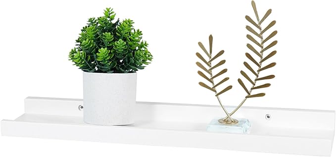 Floating Shelves Wall Mounted 20 Inch, Solid Oak Wood Shelf for Decor and Storage, Picture Ledge for Bedroom Bathroom Living Room Kitchen, 20 * 4 * 1.5, 1 Pack