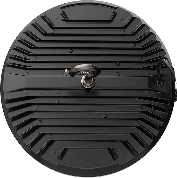 LED High Bay Light ECO 200W x1, 13' UFO Ceiling Lighting Fixture w/Plug for Garage Shop Warehouse Workshop, 5000k 22500lm Non-Dimmable IP65 (Count of 1 Black)