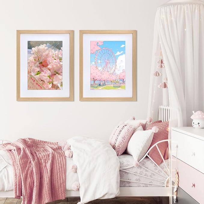 VNVNK 20x24 Frame Natural Wood Color, Perfect for 20x24 Inch Picture without Mat or 16x20 Inch Picture with Mat, Home Wall Decor Picture Frame-1 PCS