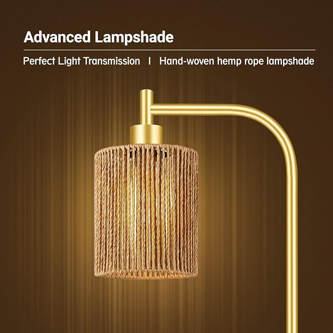 BoostArea Industrial Floor Lamp, Standing Lamp with Lampshade, 6W LED Bulb Included, Modern Floor Lamp with Foot Switch, Bright LED Lamp for Living Room and Bedroom, Office