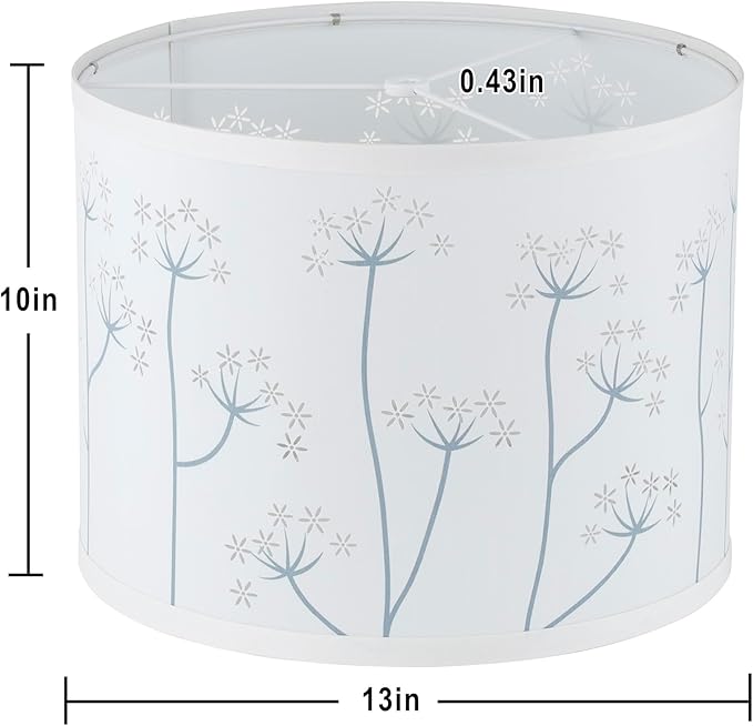 White Lamp Shades Set of 2, Drum Lampshades, Lampshade 10 Inches Height, Lampshades for Table Lamp, Floor Lamp, Pendant Light, Lamp Shade Harp Holder Included