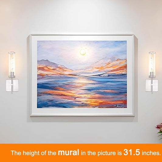 Modern Brushed Nickel Battery Operated Wall Sconce Set of 2, USB Rechargeable Bathroom Lights over Mirror, Wireless Vanity Light Fixture with Remote Control, Wall Light for Living Room Bedroom Beside