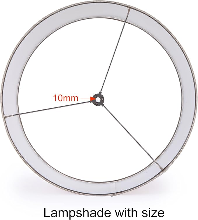 Wellmet 18"x18"x12" Assembly Required Lampshades for Table Lamp,Bedside Lamp,Floor Lamp,Fabric Drum Lamp Shades Classic Modern Style,Spider Fitter,Cream White