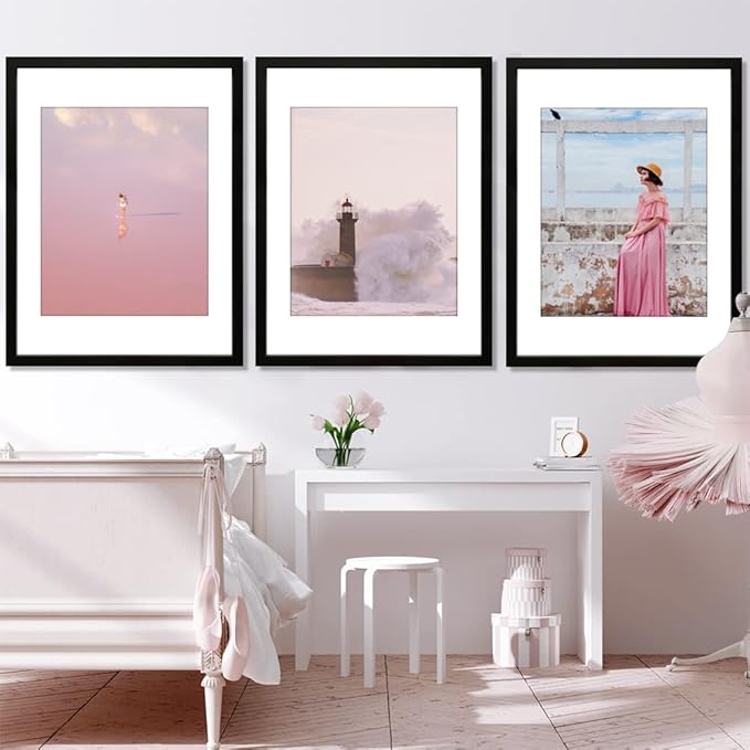 VNVNK 18x24 Frame Black Picture Frame-1 PCS, Perfect for 18x24 Inch Picture without Mat or 16x20 Inch Picture with Mat, Home Wall Decor Picture Frame