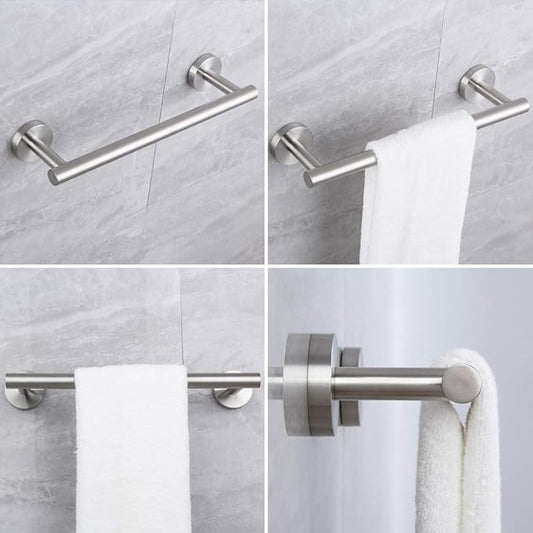 SUS 304 Stainless Steel 12-Inch Hand Towel Bar Bathroom Towel Holder Kitchen Dish Cloth Hanger RUSTPROOF Wall Mount Brushed Finish