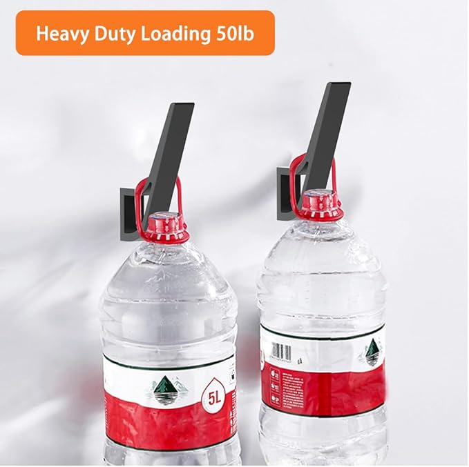 Coat Rack Hooks Wall Mounted Hold 50 lbs, Black 6Packs, Bath Towel Rope Large Hooks for Kitchen, Door, Cabinet, Bathroom, Foyers, Hallways, and Bedrooms