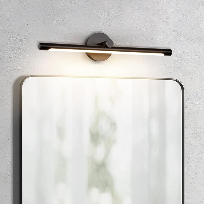 JUSHENG Picture Lights Hardwired Modern Picture Lights for Paintings LED Wall Art Light Black Gallery Display Light Artwork Lighting 24.21'' Inch 12W 3000K Warm White