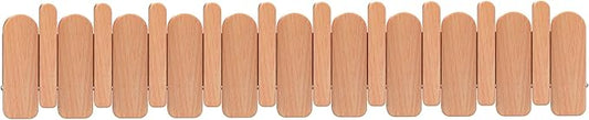 Wall Mounted Piano Key Hanger | Flip Style Hook | Entrance Wall Art Hook, Made of Oak Wood (3 Times Painted, 4 Times Polished) (Arc Beech, 10Hooks)