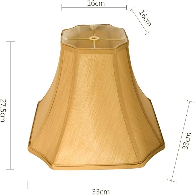 Tootoo Star Antique Octagonal Royal Bell Lamp Shade for Floor Lampshade and Table Lamp,(6.3x6.3) x(13x13) x10.8",Antique Gold