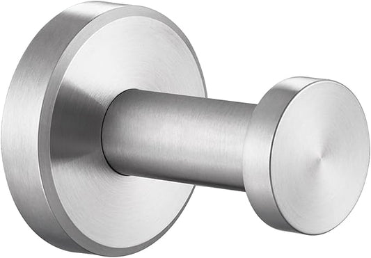 Angle Simple Bath Towel Hook Brushed Nickel, SUS304 Stainless Steel Bathroom Cabinet Closet Clothes Towel Holder, Bathrobe Hanger Wall Mounted